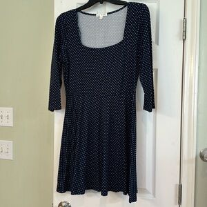 Nine Britton Navy polka dot Dress L